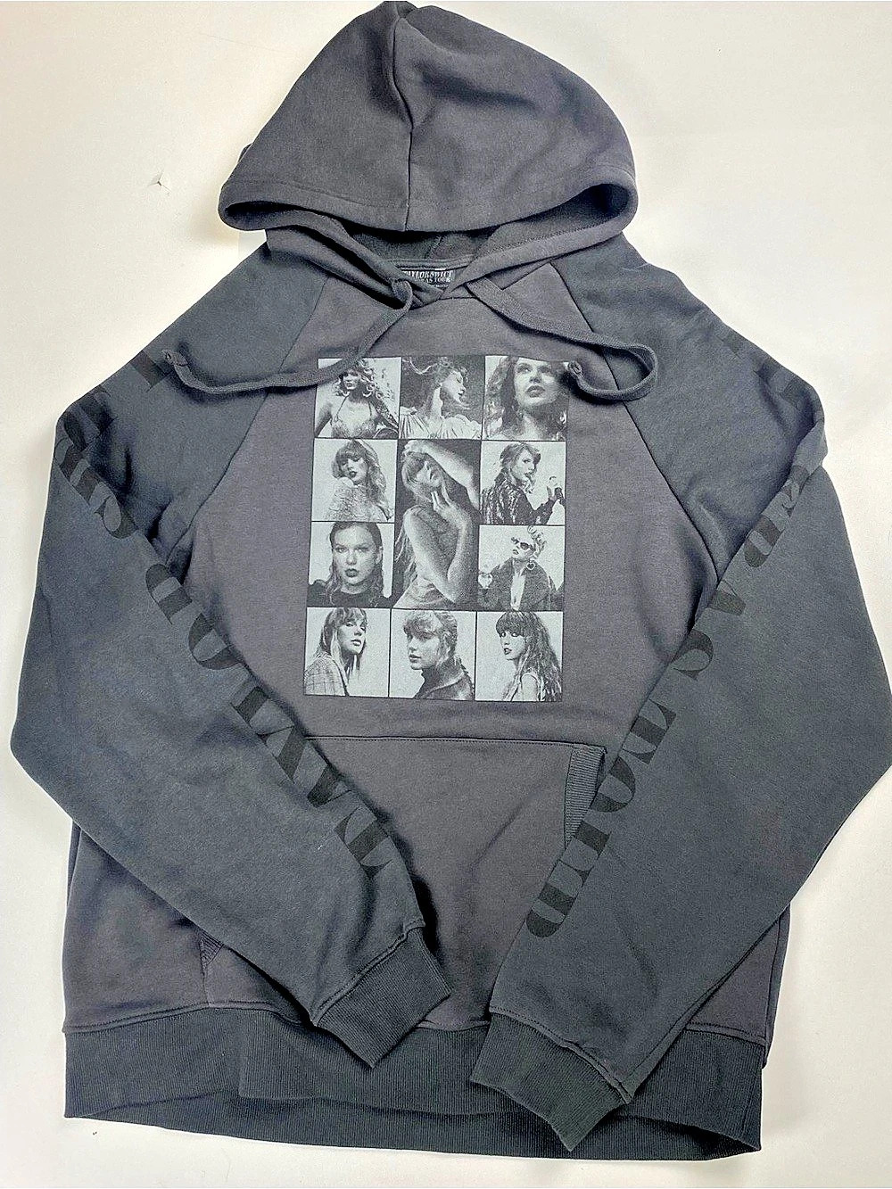 2003-24 Taylor Swift The Eras Tour Charcoal Hoodie Graphic Hoodie - M (fits XL)
